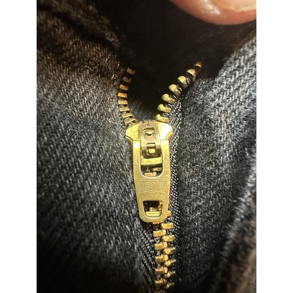 VTG Levis 505 Jeans Mens 50x30 (48x27) Black Dark Wash Regular Straight Denim - Picture 10 of 16